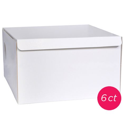 6x6x4 White Cake Box 6 ct 