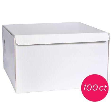 12x12x6 White Cake Box 100 ct