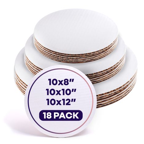 8"-10"-12" Round Coated Cakeboards Set, 6 pcs.