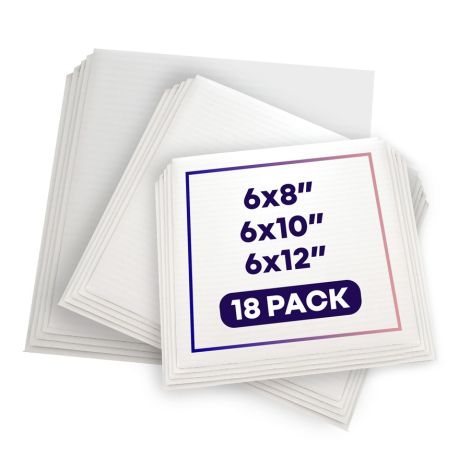 8"-10"-12" Square Coated Cakeboards Set, 6 pcs.