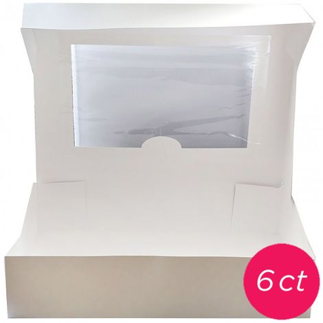10x10x5 Window White Cake Box 6 ct