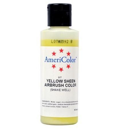 Amerimist Airbrush Color Yellow Metalic Sheen 4.5 oz
