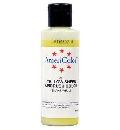 Amerimist Airbrush Color Yellow Metalic Sheen 4.5 oz