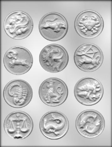 1-7/8" Zodiac Mint Choc Mold
