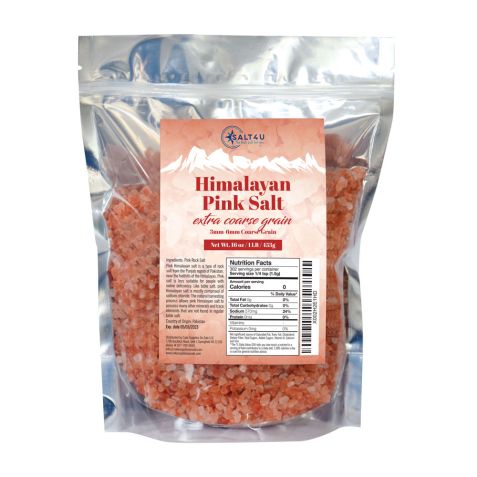 Himalayan Pink Salt, Extra Coarse Grain 1 lb. by Salt 4U
