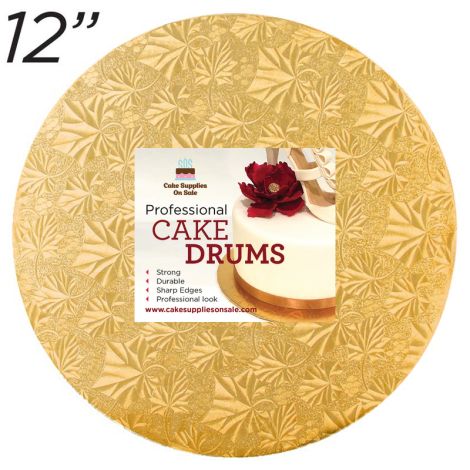12" Gold Round Thin Drum 1/4"