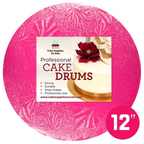 12" Pink Round Drum 1/2"