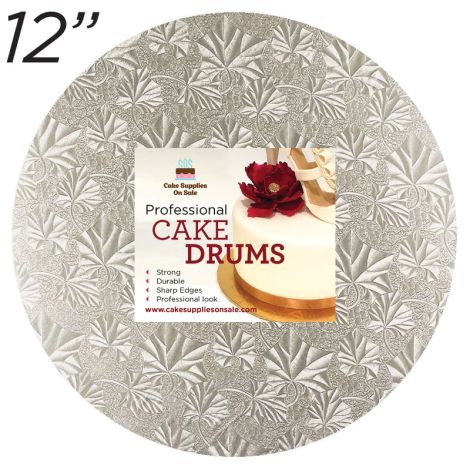 12" Silver Round Thin Drum 1/4"