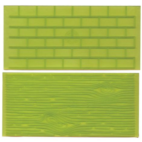 FMM Tree Bark and Brick Wall Impression Mat, Set 1