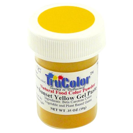 TruColor Natural Sunset Yellow Gel Paste Powder Color, 10g