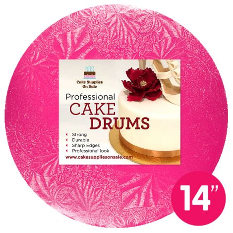 14" Pink Round Drum 1/2"