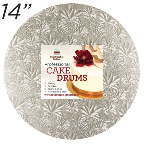 14" Silver Round Thin Drum 1/4"
