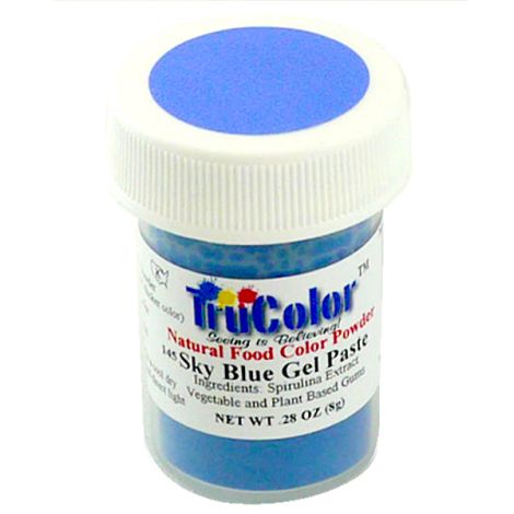 TruColor Natural Sky Blue Gel Paste Powder Color, 7g