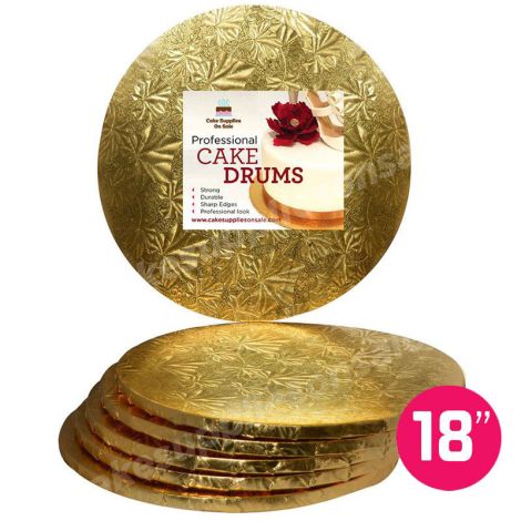 18" Gold Round Drum 1/2", 6 count
