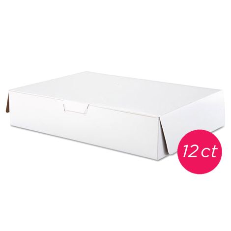 19x14x4 1/2 White Cake Box 12 ct