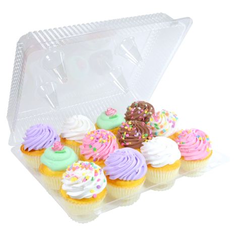 1 Dozen Cupcake Container (12 cavities), 100 ct