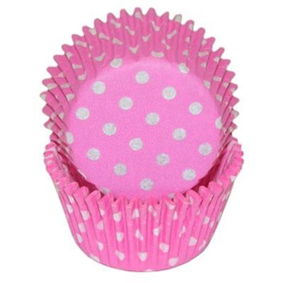 Pink Polka Dot Baking Cups, Count of 500