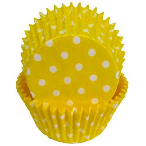 Yellow Polka Dot Mini Baking Cups, 500 ct.