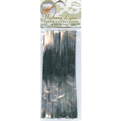 Silver 6" Twist Tie, 80ct