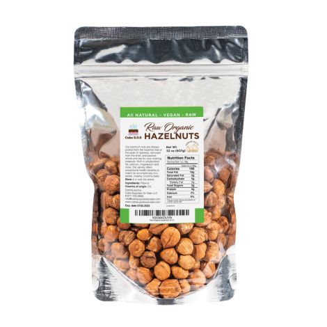 Raw Organic Hazelnuts, 32 oz
