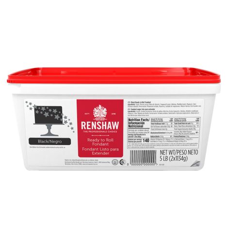 Ready to Roll Fondant Icing Black 5 lb