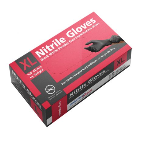 Black Nitrile Gloves, Size XL