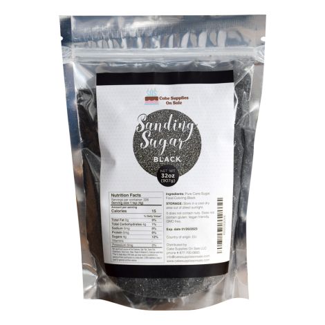 Sanding Sugar Black, 32 oz