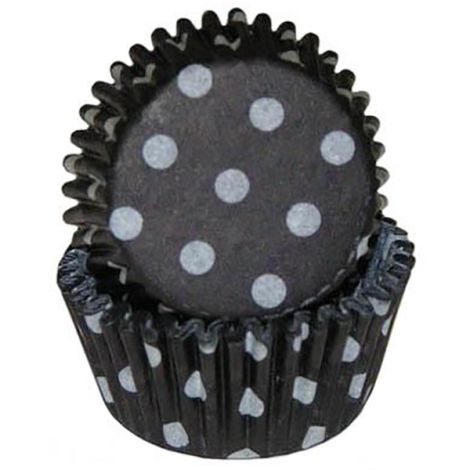 Black Polka Dot Mini Baking Cups, 500 ct.