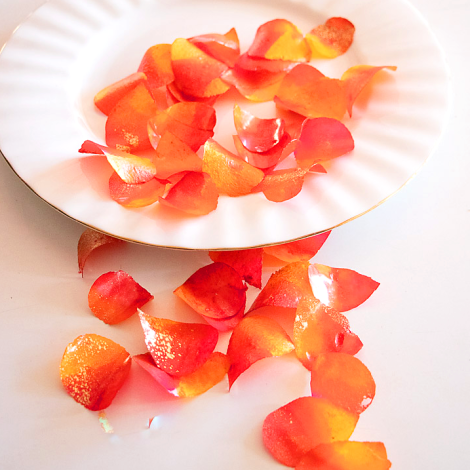 Edible Rose Petals - Burnt Orange and Yellow