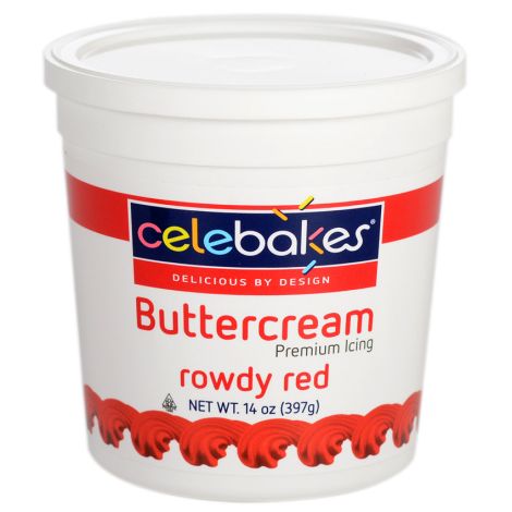 Celebakes Buttercream Icing 14 oz Rowdy Red