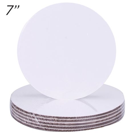 7" Round Coated Cakeboard, 6 ct