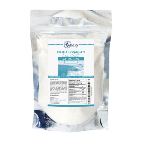 Mediterranean Sea Salt, Fine Grain 1 lb. by Salt 4U