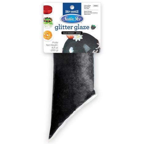 Black Blackberry Glitter Glaze 8.8 oz 