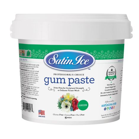 Satin Ice Gum Paste Green 2 lb.