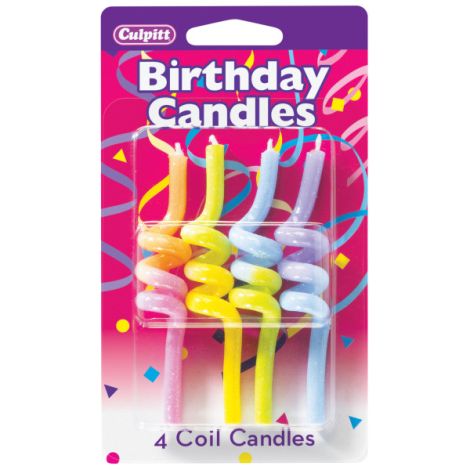 Crazy Pastel Coil Birthday Candles