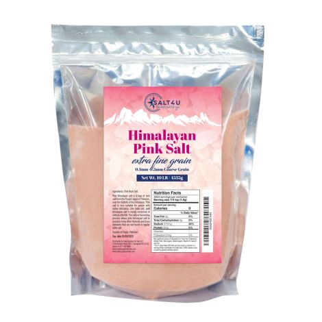 Himalayan Pink Salt, Extra Fine Grain 10 lb., by Salt 4U
