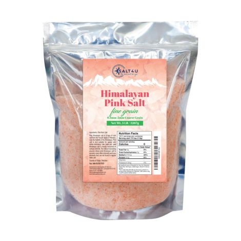 Himalayan Pink Salt, Fine Grain 5 lb., by Salt 4U