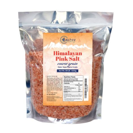 Himalayan Pink Salt, Coarse Grain 10 lb., by Salt 4U