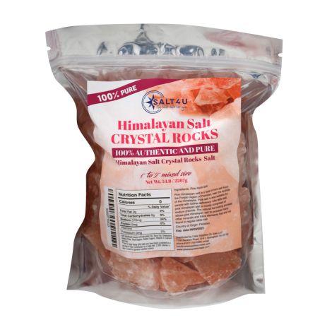 Himalayan Salt Crystal Rocks 5 lb., by Salt4U