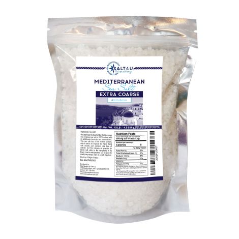 Mediterranean Sea Salt, Extra Coarse Grain 10 lb., by Salt 4U