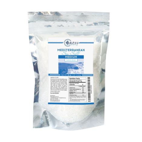 Mediterranean Sea Salt, Medium Grain 1 lb. by Salt 4U