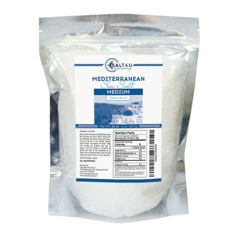 Mediterranean Sea Salt, Medium Grain 2 lb. by Salt 4U