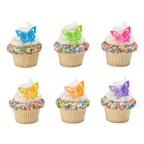 Butterfly Cupcake Rings, 12 ct.