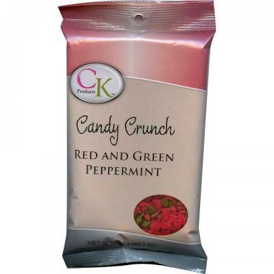 Red and Green Peppermint Candy Crunch 16 oz