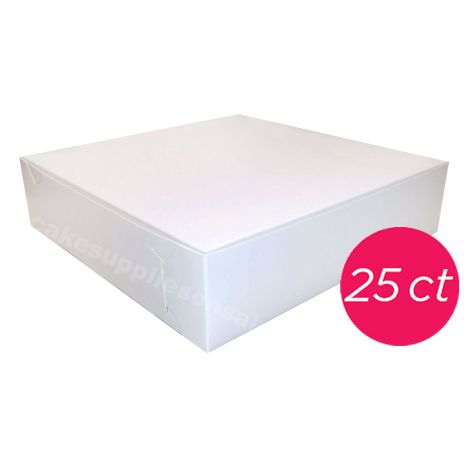 12x12x2 1/2 White Cake Box, 25 ct.