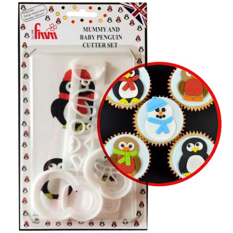 Mummy and Baby Penguin Cutter Set
