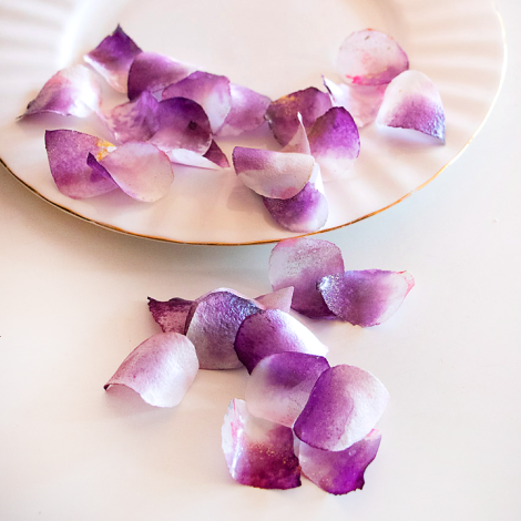 Edible Rose Petals - Purple and White