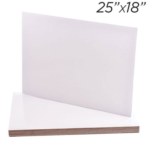 25"x18" Rectangle Coated Cakeboard, 25 ct