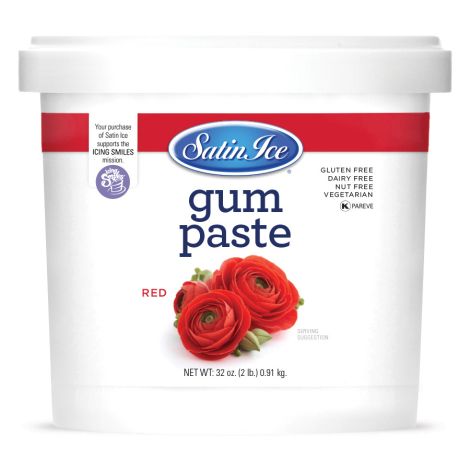 Satin Ice Gum Paste Red 2 lb.
