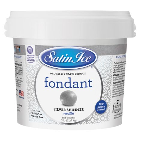 Satin Ice Silver Shimmer Fondant 5#